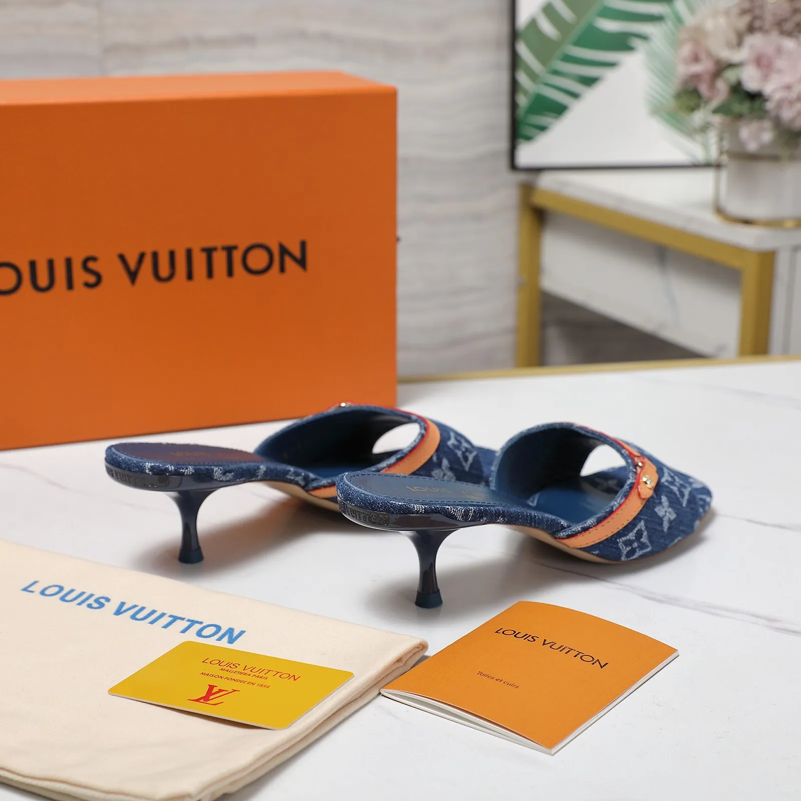 👟👟Ex-factory price 540👟👟Highest version💯💯💯 Louis vuiteeon LV Heel height: 4.5CM/9.5cm Size: 35-42 (41 and 42 are customized and cannot be returned or exchanged)